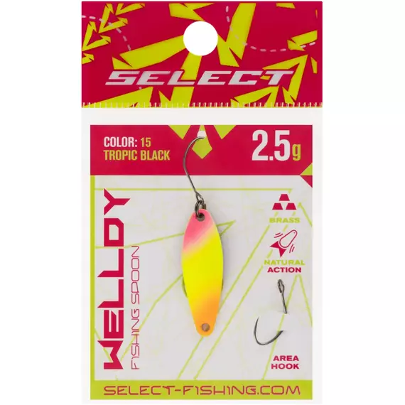 Блешня Select Welldy 2.5g 31mm #15 Tropic Black, Вага блешні: 2.5, Колір блешні: #15 Tropic Black, фото , изображение 2